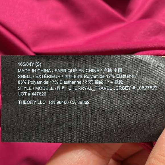 Theory, Electric Pink, Travel Short Sleeve Jersey Maxi Dress, Size S - Picture 7 of 8